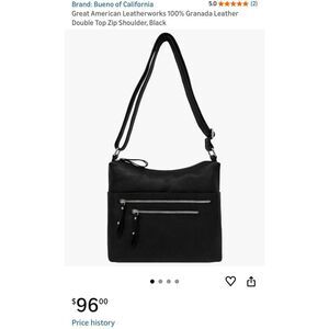 Black Leather Shoulder Bag